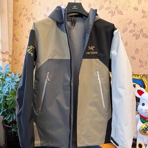 Men's Arcteryx Casual Sports Waterproof Breathable Hooded Hard Shell Jacket Sz M